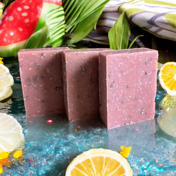 Watermelon Lemonade Soap Bar|Handmade Organic Summer Soap | Cold Process | Fruity Artisan Skincare - Image 3